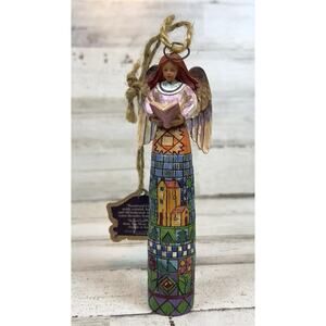 Jim Shore Angel Book Hanging Ornament Heartwood Creek Vintage 2004